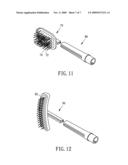 PET GROOMING COMB CAPABLE OF ADJUSTING COMING ANGLE diagram and image