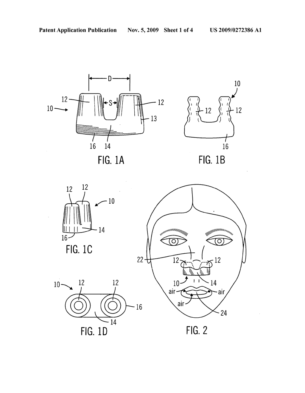 Nose plug for preventing bruxism - diagram, schematic, and image 02