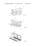 Fastening Device for a Logistic Container and Logistic Container Implementing Such Device diagram and image