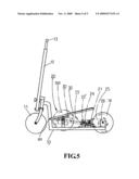 Rear-pedaling standing type bicycle structure diagram and image