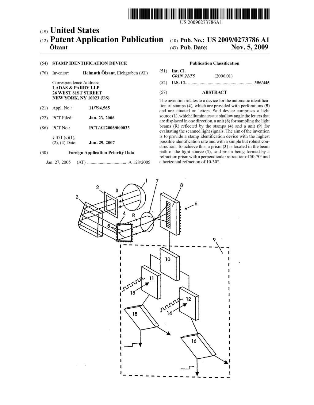 Stamp Identification Device - diagram, schematic, and image 01