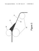 Process for using polyurethane resin to coat a plurality of sequins attached to a material diagram and image