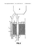 Abrasion apparatus with an abrading belt and product chambers diagram and image