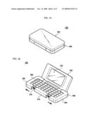 MOBILE TERMINAL HAVING EXTENDIBLE KEYPAD diagram and image