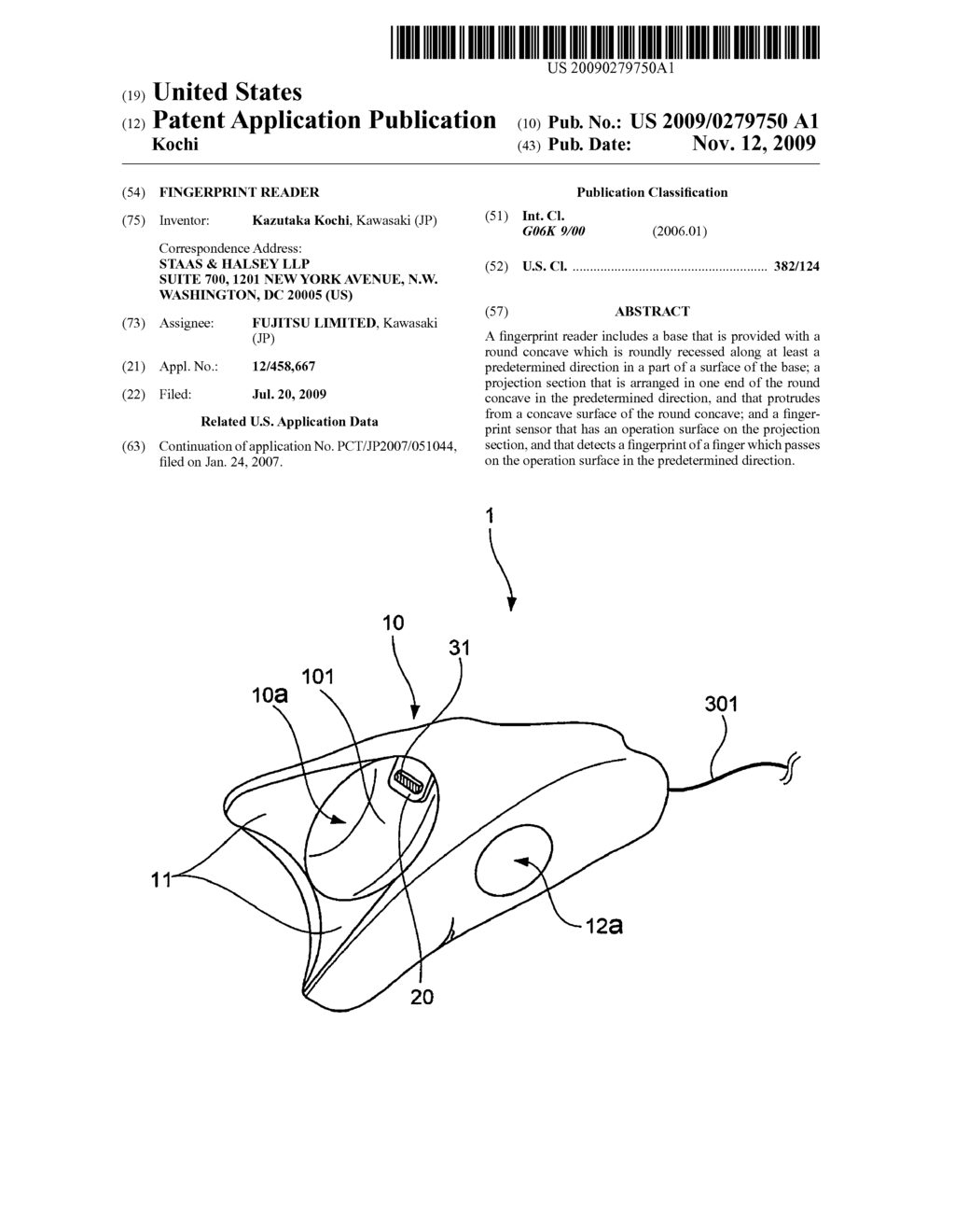 Fingerprint reader - diagram, schematic, and image 01