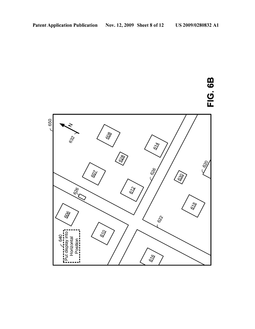 Cell phone relative position indication on displayed map using GPS coordinates - diagram, schematic, and image 09