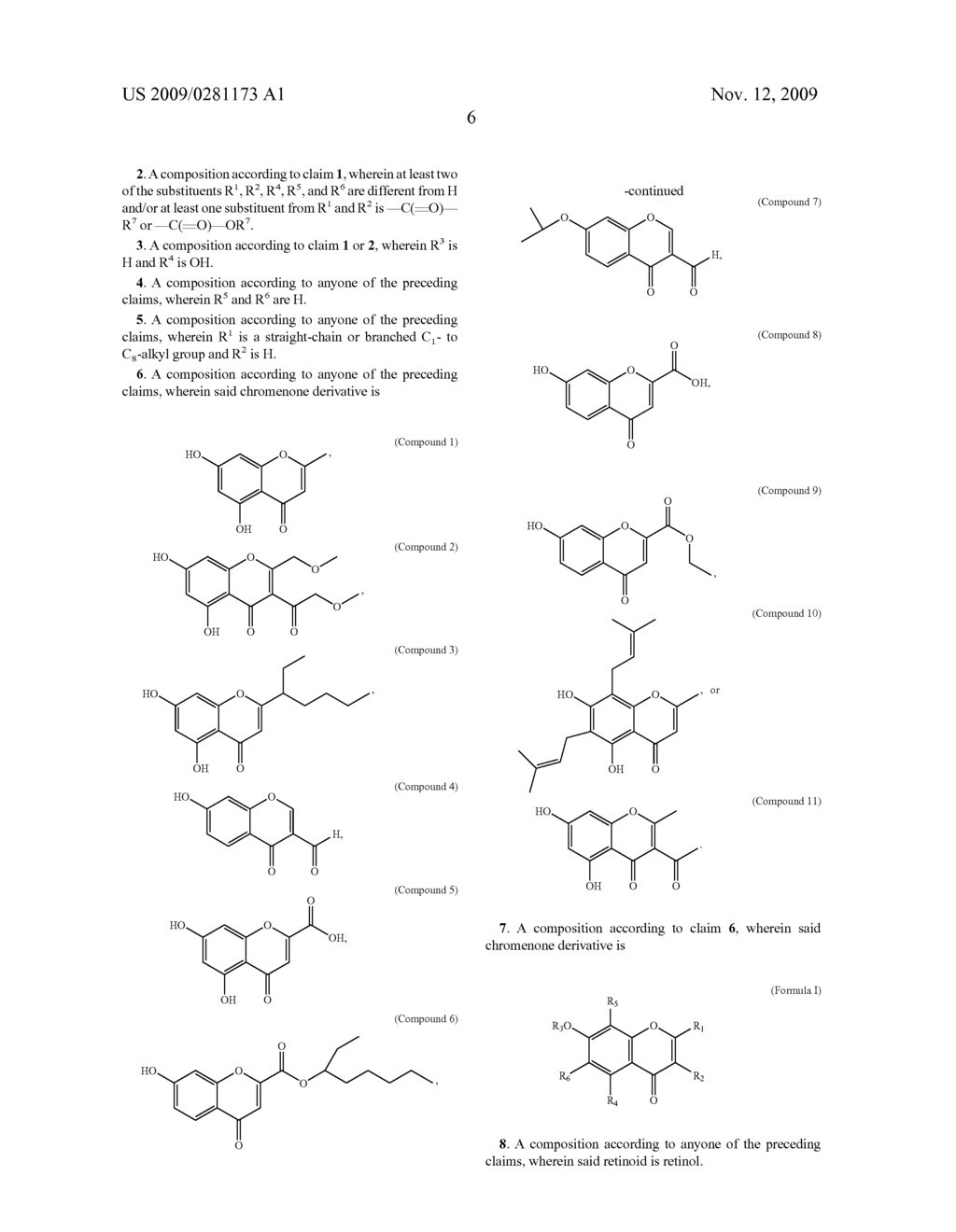 COMPOSITIONS CONTAINING RETINOID AND CHROMENONE DERIVATIVES - diagram, schematic, and image 07