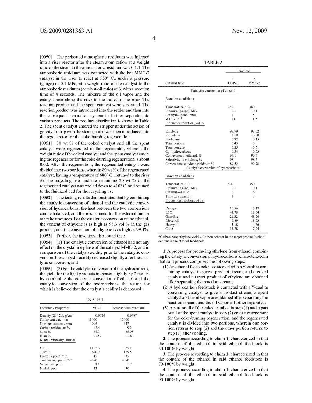 PROCESS FOR PRODUCING ETHYLENE FROM ETHANOL COMBINING THE CATALYTIC CONVERSION OF HYDROCARBONS - diagram, schematic, and image 06