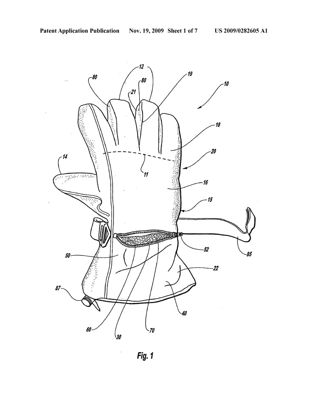 Glove with Flow-Through Pocket for Ventilation - diagram, schematic, and image 02