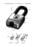 PORTABLE LOCK WITH ELECTRONIC LOCK ACTUATOR diagram and image