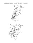 PORTABLE LOCK WITH ELECTRONIC LOCK ACTUATOR diagram and image