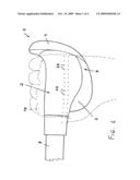 Ergonomic handgrip for bicycle handlebars diagram and image