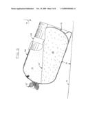 Portable gas powered internal combustion engine arrangement diagram and image