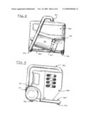 Portable gas powered internal combustion engine arrangement diagram and image