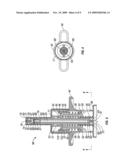 Screw-type metered dispenser with feed-containing piston drive mechanism diagram and image