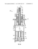 Push-botton metered dispenser with feed-containing piston drive mechanism diagram and image