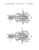 Push-botton metered dispenser with feed-containing piston drive mechanism diagram and image