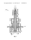 Push-botton metered dispenser with feed-containing piston drive mechanism diagram and image