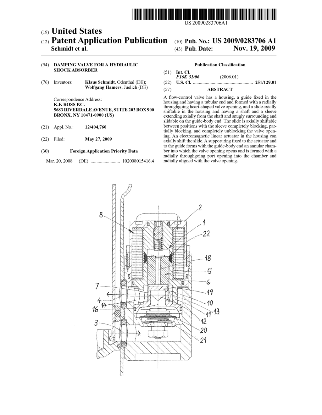 DAMPING VALVE FOR A HYDRAULIC SHOCK ABSORBER - diagram, schematic, and image 01