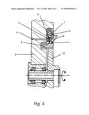 MACHINING CENTER WITH A ROTATABLE AND PIVOTABLE WORKPIECE TABLE HAVING A CLAMPING DEVICE FOR THE ROTATION AXIS diagram and image