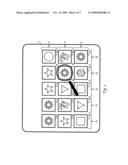 Magnified symbol feature for gaming devices diagram and image