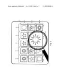 Magnified symbol feature for gaming devices diagram and image