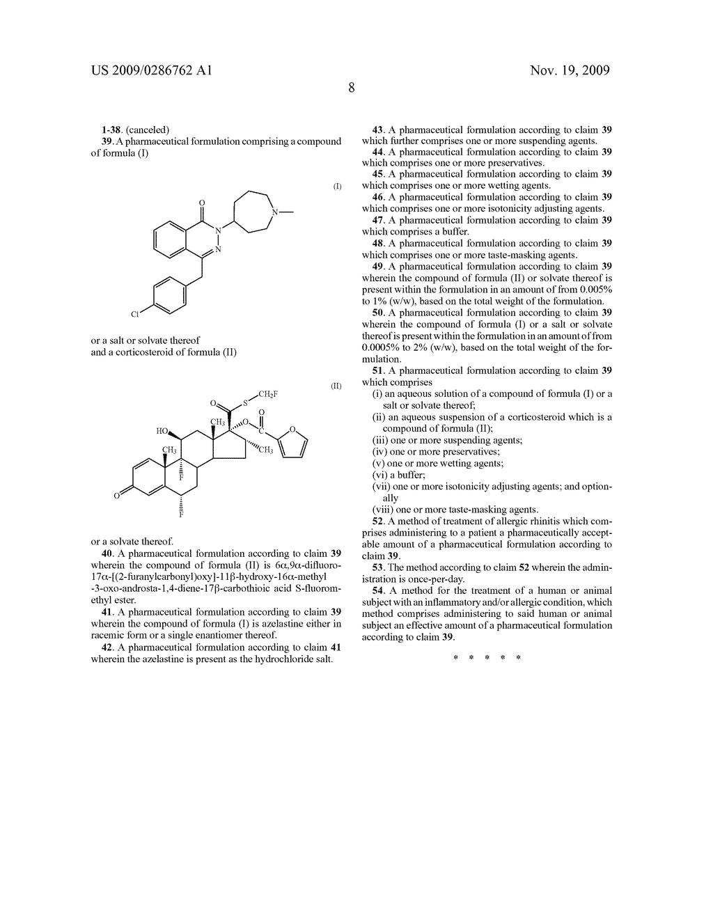 Pharmaceutical Formulations Comprising Azelastine and a Corticosteroid for the Treatment of Inflammatory or Allergic Conditions - diagram, schematic, and image 09