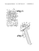 Polyaxial bone screw with discontinuous helically wound capture connection diagram and image