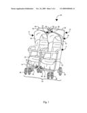 DUAL INDEPENDENT SIDE-BY-SIDE STROLLER diagram and image