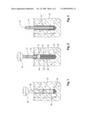 Setting method for anchoring a fastening element diagram and image