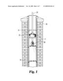DEVICE AND METHOD FOR REPAIRING MORTAR JOINTS BETWEEN CHIMNEY TILES diagram and image