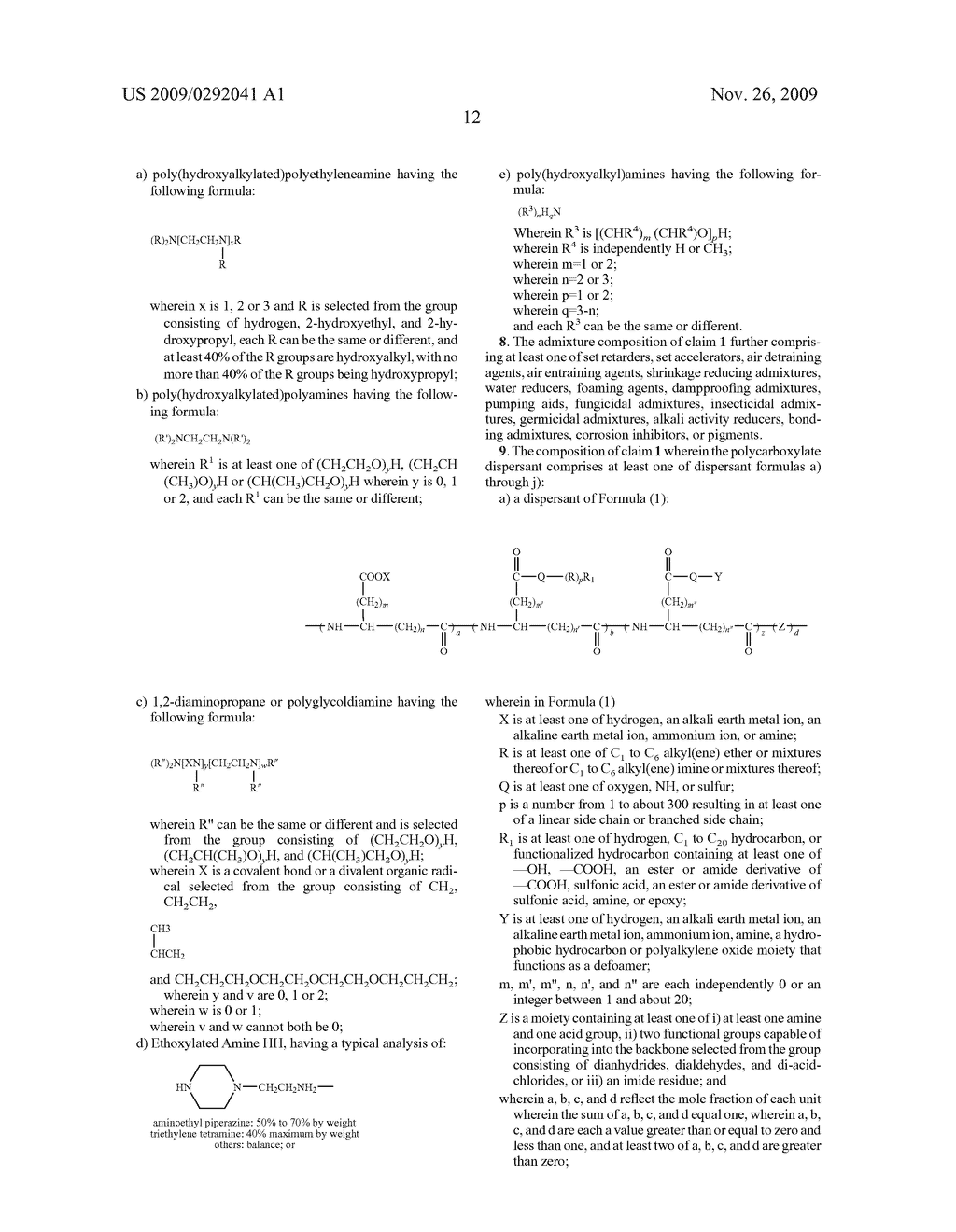 AMINE CONTAINING STRENGTH IMPROVEMENT ADMIXTURE - diagram, schematic, and image 13