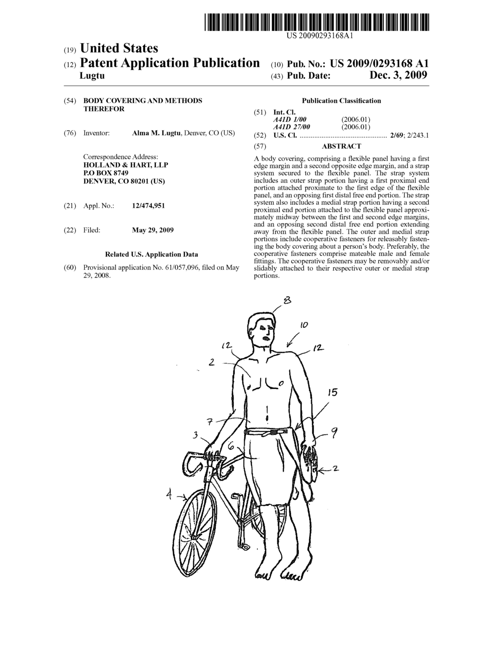 BODY COVERING AND METHODS THEREFOR - diagram, schematic, and image 01