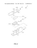 HINGE STRUCTURE WITH A FLEXIBLE LOCKING ASSEMBLY diagram and image