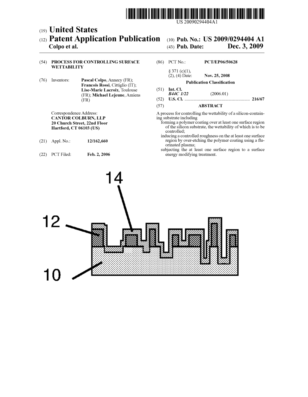 PROCESS FOR CONTROLLING SURFACE WETTABILITY - diagram, schematic, and image 01