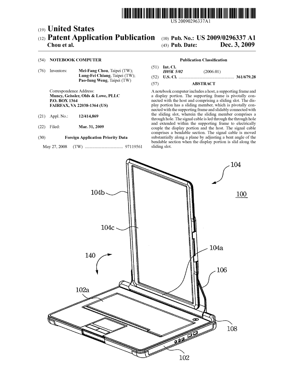 NOTEBOOK COMPUTER - diagram, schematic, and image 01