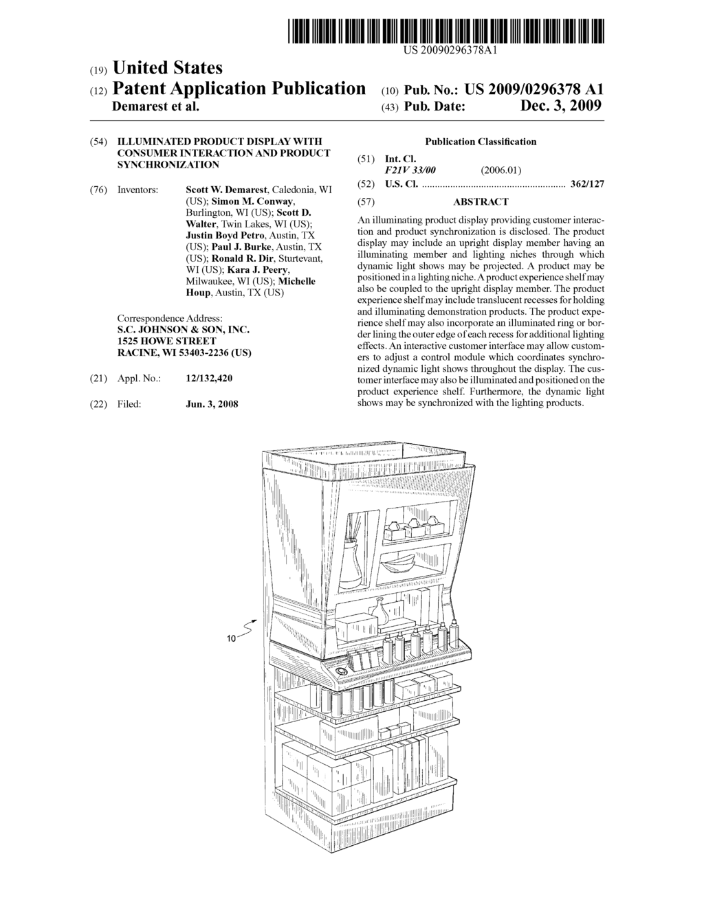 Illuminated Product Display with Consumer Interaction and Product Synchronization - diagram, schematic, and image 01