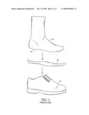 Sock with orthotic pocket diagram and image