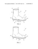 Sock with orthotic pocket diagram and image