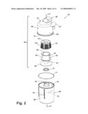 CYCLONIC VACUUM CLEANER WITH IMPROVED FILTER CARTRIDGE diagram and image