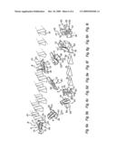 DEVICE AND METHOD FOR PLACING CONTAINERS OF COLLAPSIBLE TYPE IN A DISTRIBUTION UNIT diagram and image