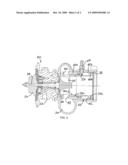 TURBOCHARGER HAVING PISTON-TYPE VARIABLE NOZZLE WITH INTEGRATED ACTUATION SYSTEM diagram and image