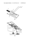 SOLAR TRACKER WITH MOVEMENT IN TWO AXES AND ACTUATION IN ONLY ONE OF THEM diagram and image