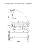 Dual track ladder with brake mechanism that is automatically applied to the upper tracks to hold the ladder in place during use diagram and image