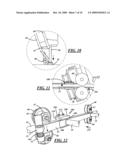 Dual track ladder with brake mechanism that is automatically applied to the upper tracks to hold the ladder in place during use diagram and image