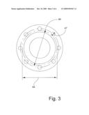 WAFER-SHAPED HOLLOW FIBER MODULE FOR IN-LINE USE IN A PIPING SYSTEM diagram and image