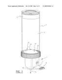 DEVICE FOR METERED DISPENSING OF PASTY MASS, AND A CONTAINER THEREFOR diagram and image