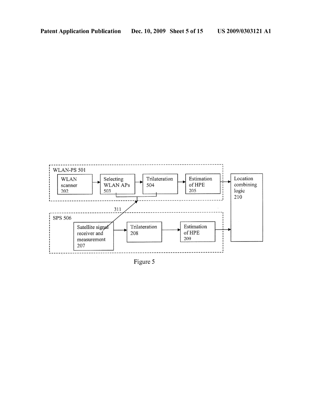 SYSTEM AND METHOD FOR USING A SATELLITE POSITIONING SYSTEM TO FILTER WLAN ACCESS POINTS IN A HYBRID POSITIONING SYSTEM - diagram, schematic, and image 06