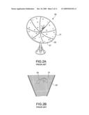 Manufacturing method and structure of satellite disc antenna that integrally displays trademark by visual contrast of hollow hole diagram and image