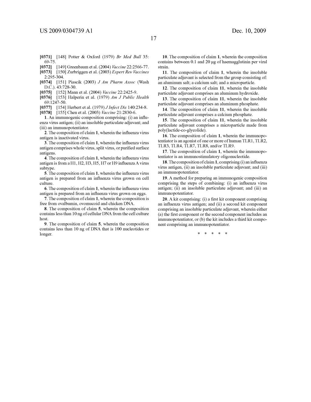 INFLUENZA VACCINES INCLUDING COMBINATIONS OF PARTICULATE ADJUVANTS AND IMMUNOPOTENTIATORS - diagram, schematic, and image 21